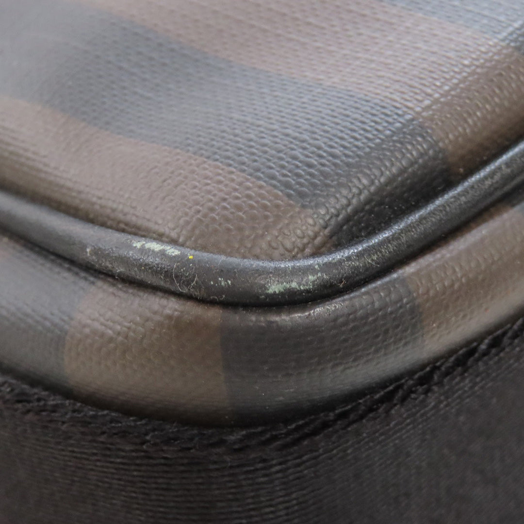 BURBERRY Shoulder Bag Calfskin Brown Check Pattern Women Used Authentic