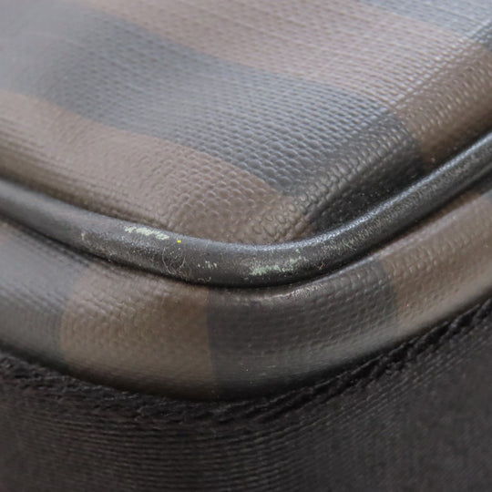 BURBERRY Shoulder Bag Calfskin Brown Check Pattern Women Used Authentic