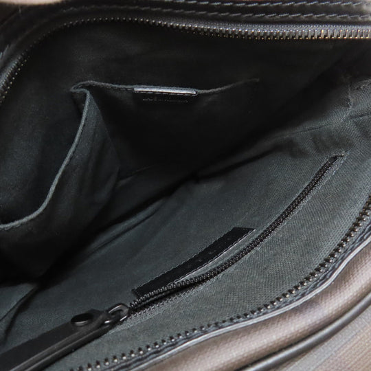 BURBERRY Shoulder Bag Calfskin Brown Check Pattern Women Used Authentic