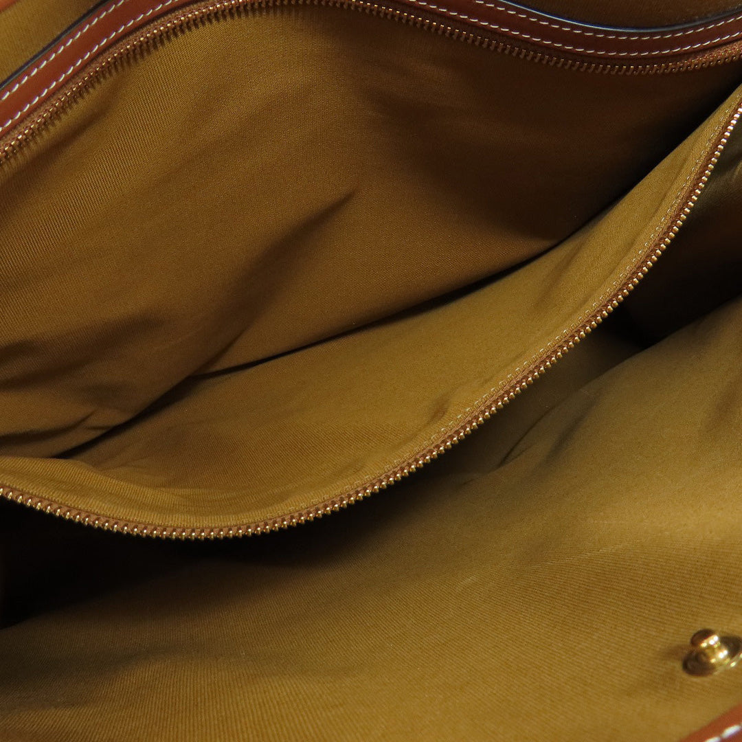 CELINE Tote Bag PVC Brown Triomphe Women Used Authentic