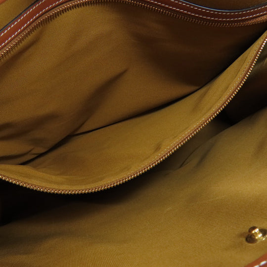 CELINE Tote Bag PVC Brown Triomphe Women Used Authentic