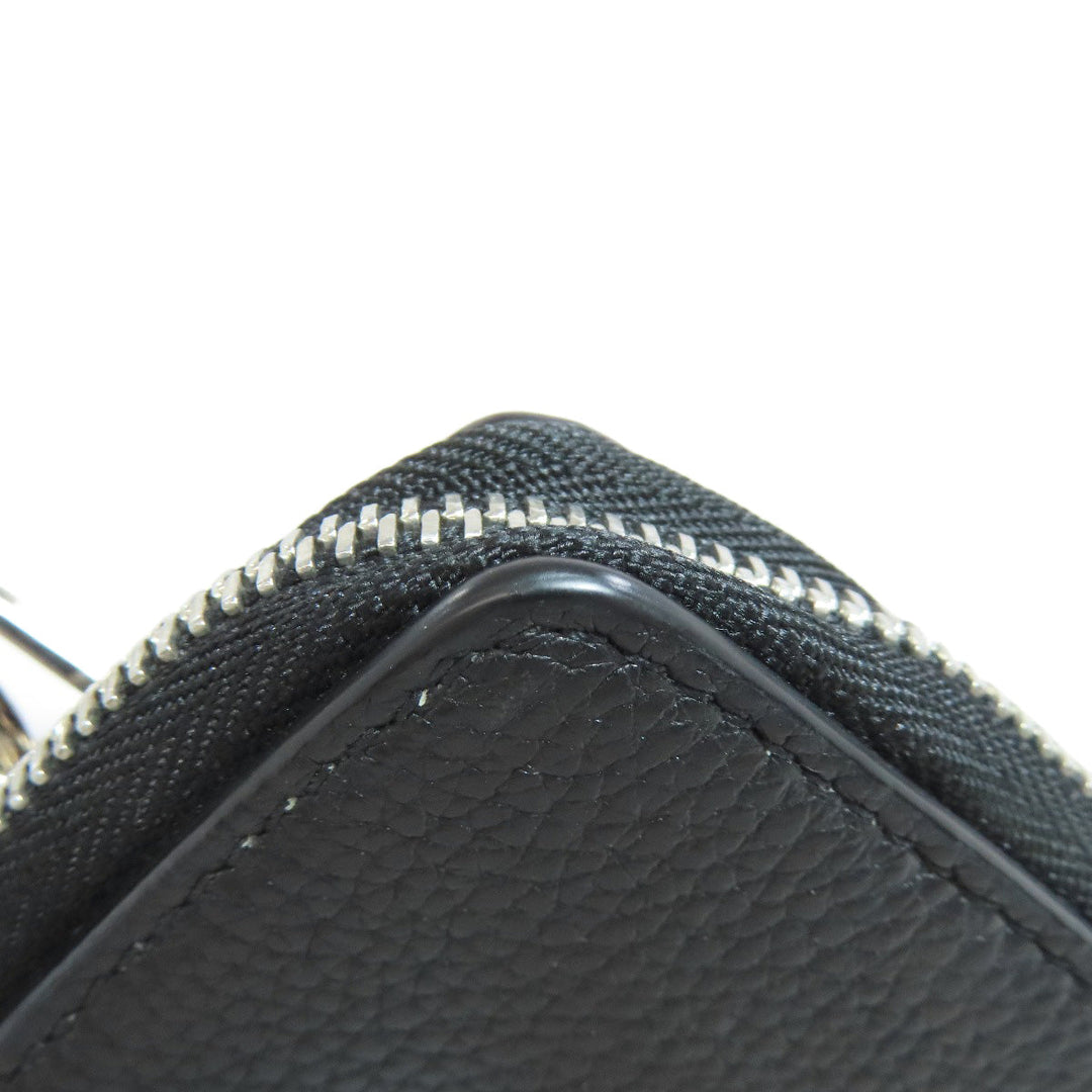 BURBERRY Coin case leather black logo Women Used Authentic