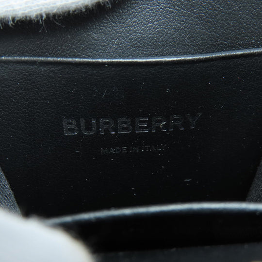 BURBERRY Coin case leather black logo Women Used Authentic