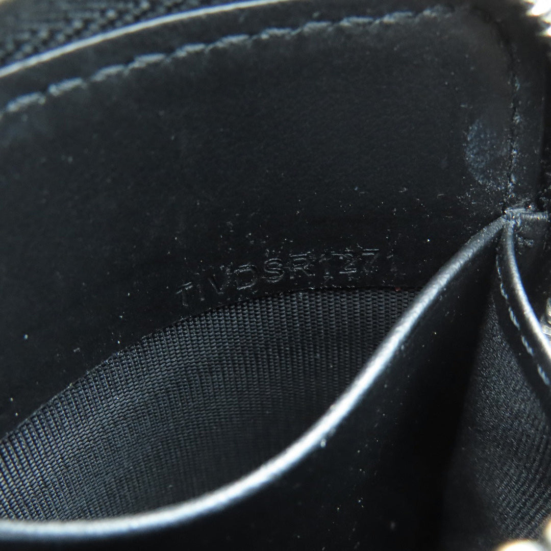 BURBERRY Coin case leather black logo Women Used Authentic