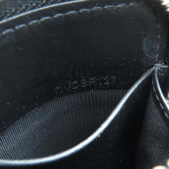 BURBERRY Coin case leather black logo Women Used Authentic