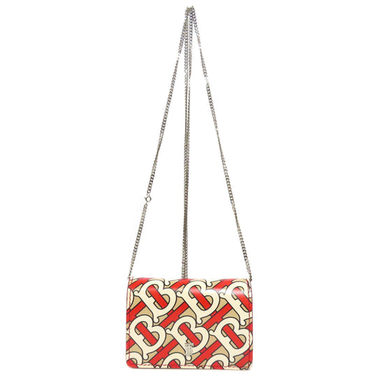 BURBERRY Bifold Wallet PVC beige Logo motif Women Used Authentic