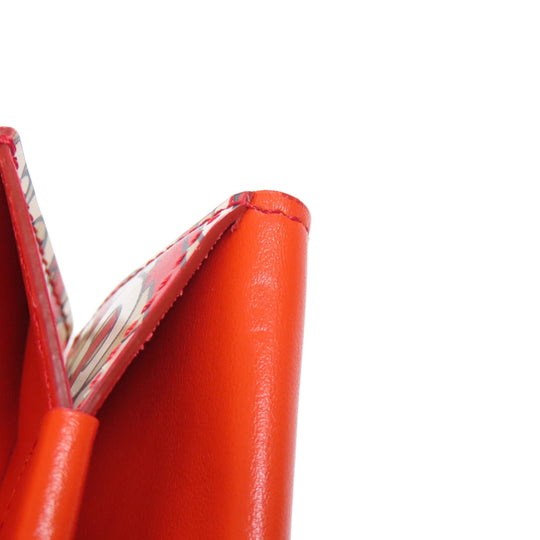 BURBERRY Bifold Wallet PVC beige Logo motif Women Used Authentic