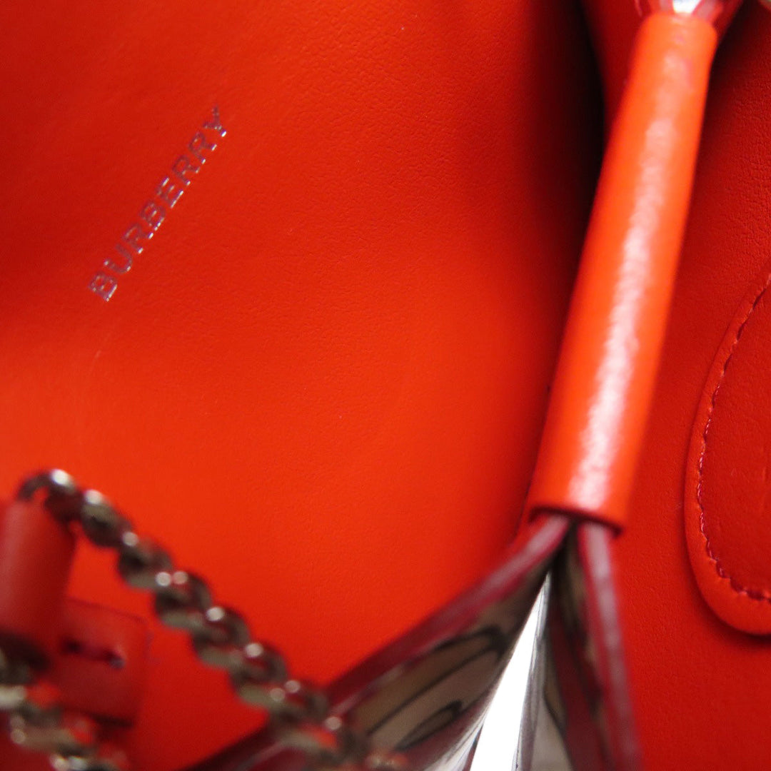 BURBERRY Bifold Wallet PVC beige Logo motif Women Used Authentic