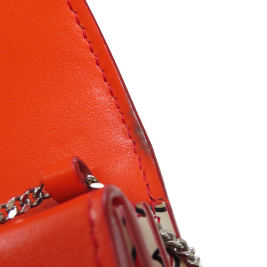 BURBERRY Bifold Wallet PVC beige Logo motif Women Used Authentic