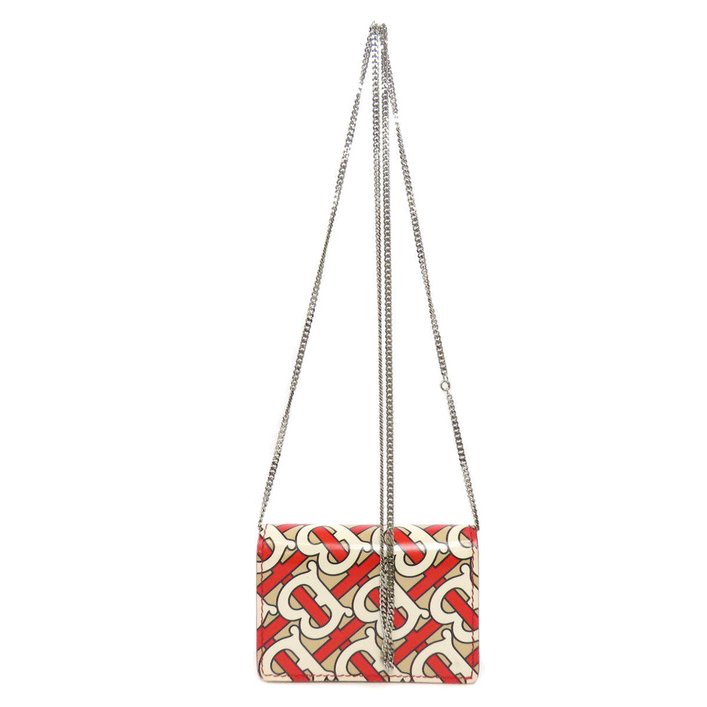 BURBERRY Bifold Wallet PVC beige Logo motif Women Used Authentic