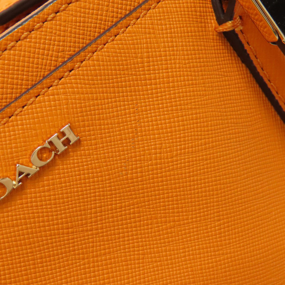 COACH Handbag 30402 leather Orange 2WAY Women Used Authentic