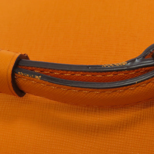 COACH Handbag 30402 leather Orange 2WAY Women Used Authentic