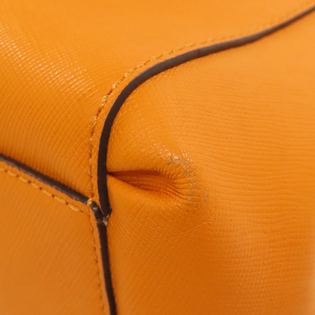 COACH Handbag 30402 leather Orange 2WAY Women Used Authentic