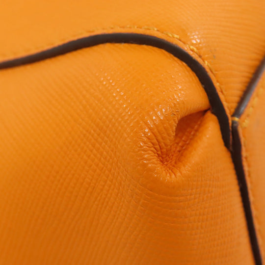 COACH Handbag 30402 leather Orange 2WAY Women Used Authentic