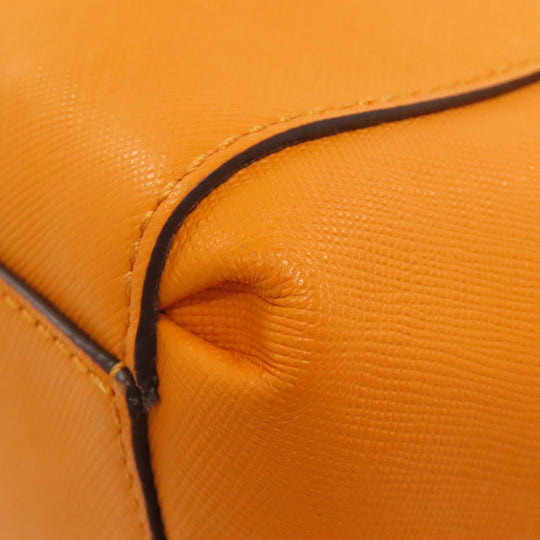 COACH Handbag 30402 leather Orange 2WAY Women Used Authentic