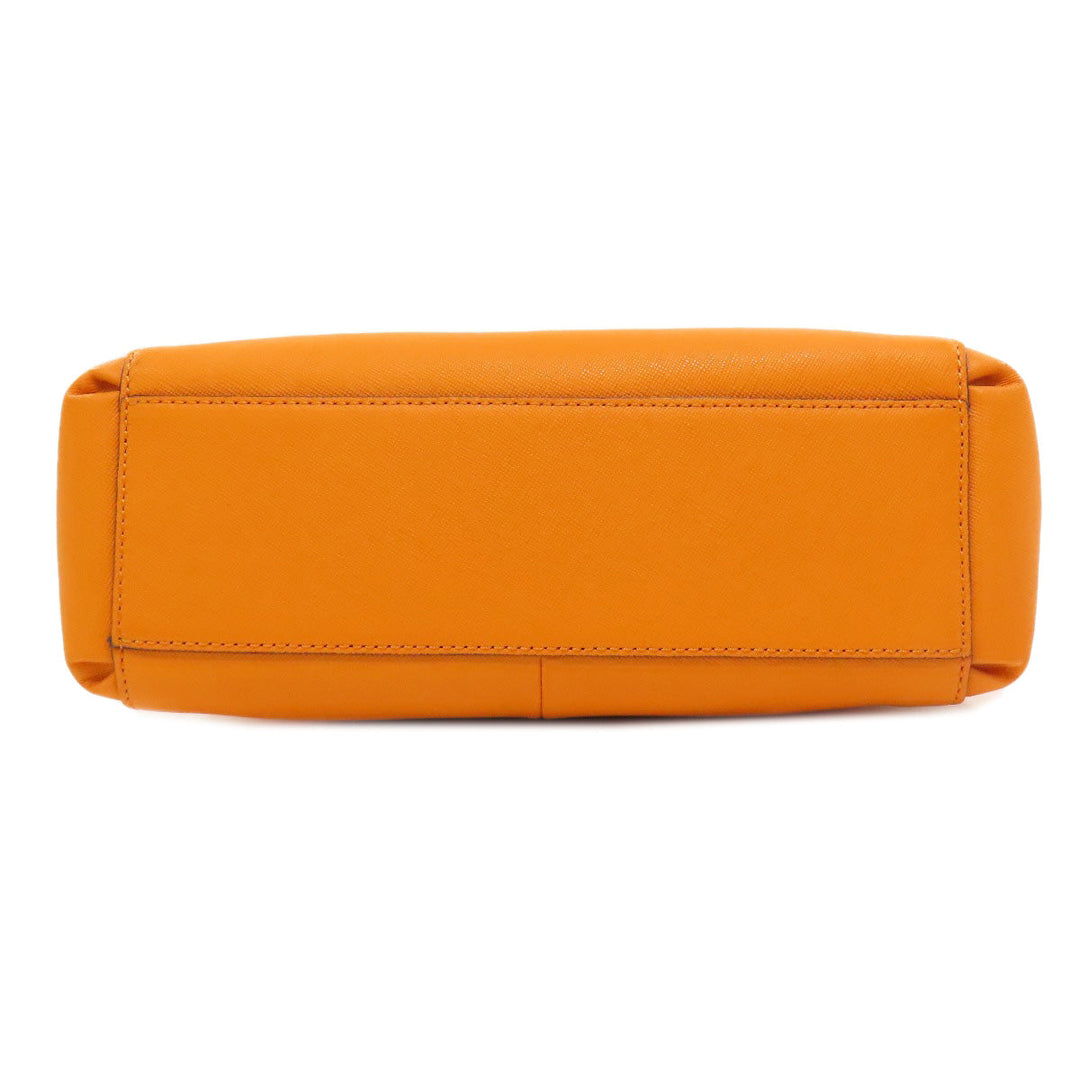 COACH Handbag 30402 leather Orange 2WAY Women Used Authentic