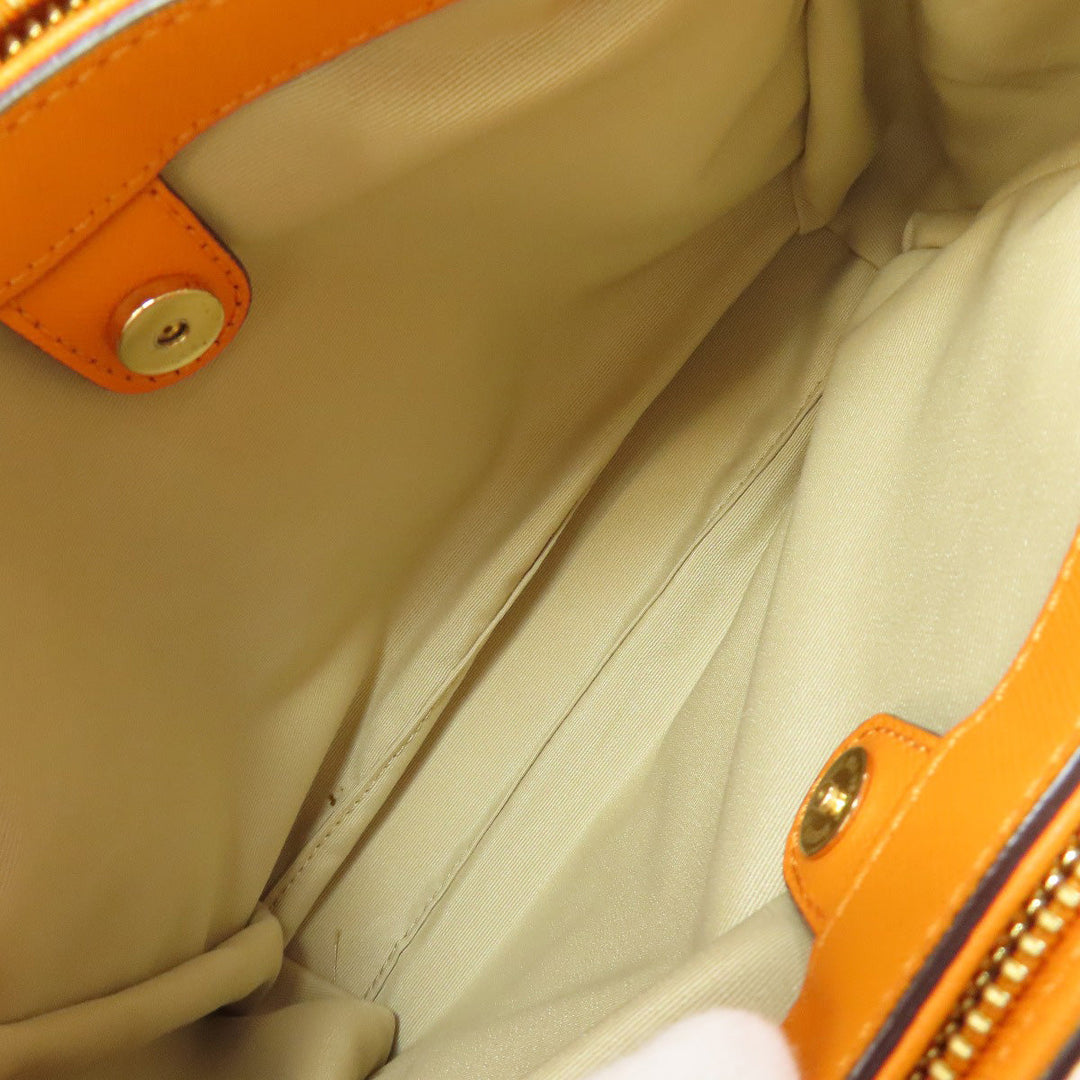 COACH Handbag 30402 leather Orange 2WAY Women Used Authentic