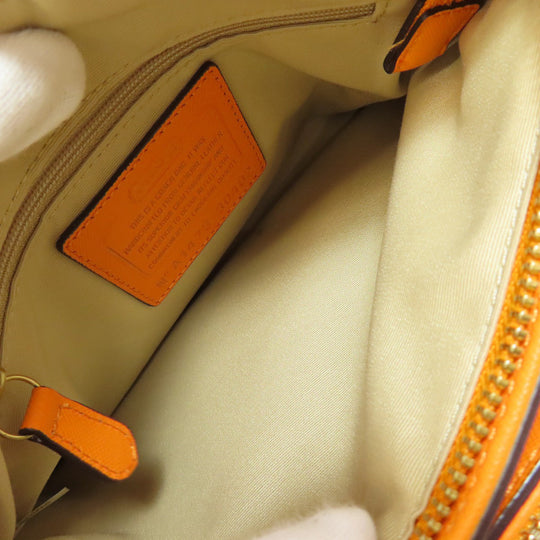COACH Handbag 30402 leather Orange 2WAY Women Used Authentic
