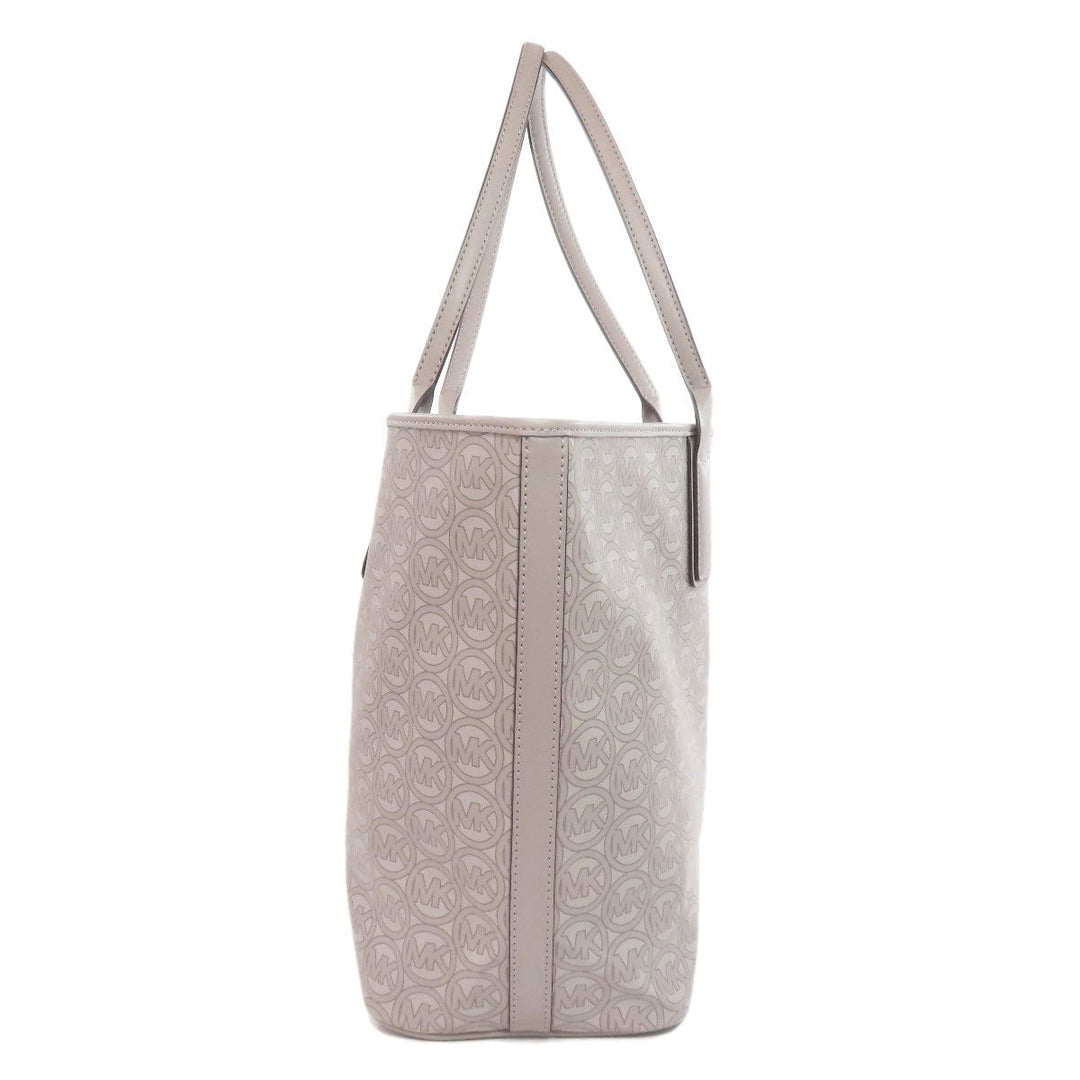 MICHAEL KORS Tote Bag PVC gray Logo pattern Women Used Authentic