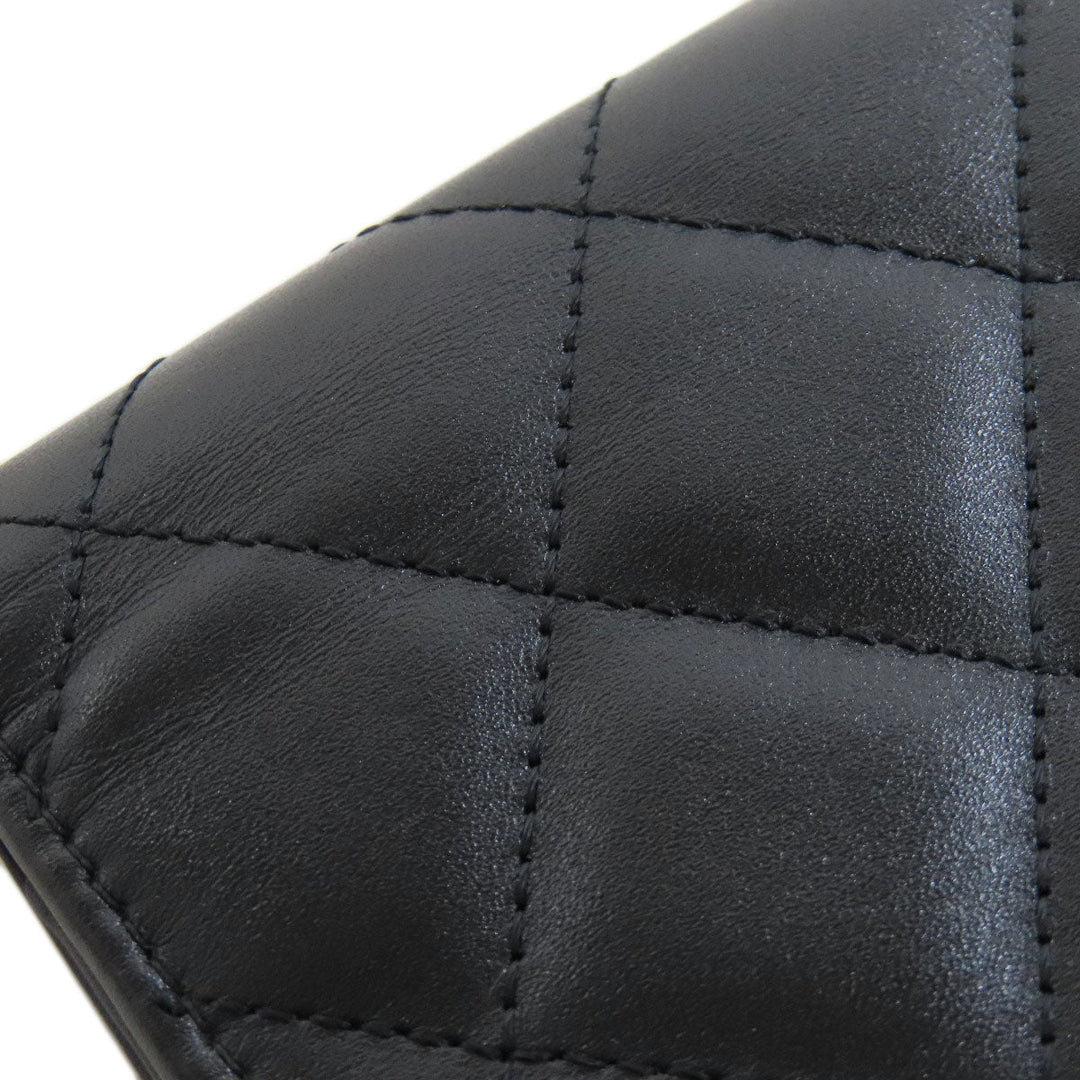 CHANEL Shoulder Bag Calfskin black Cambon line Chain wallet