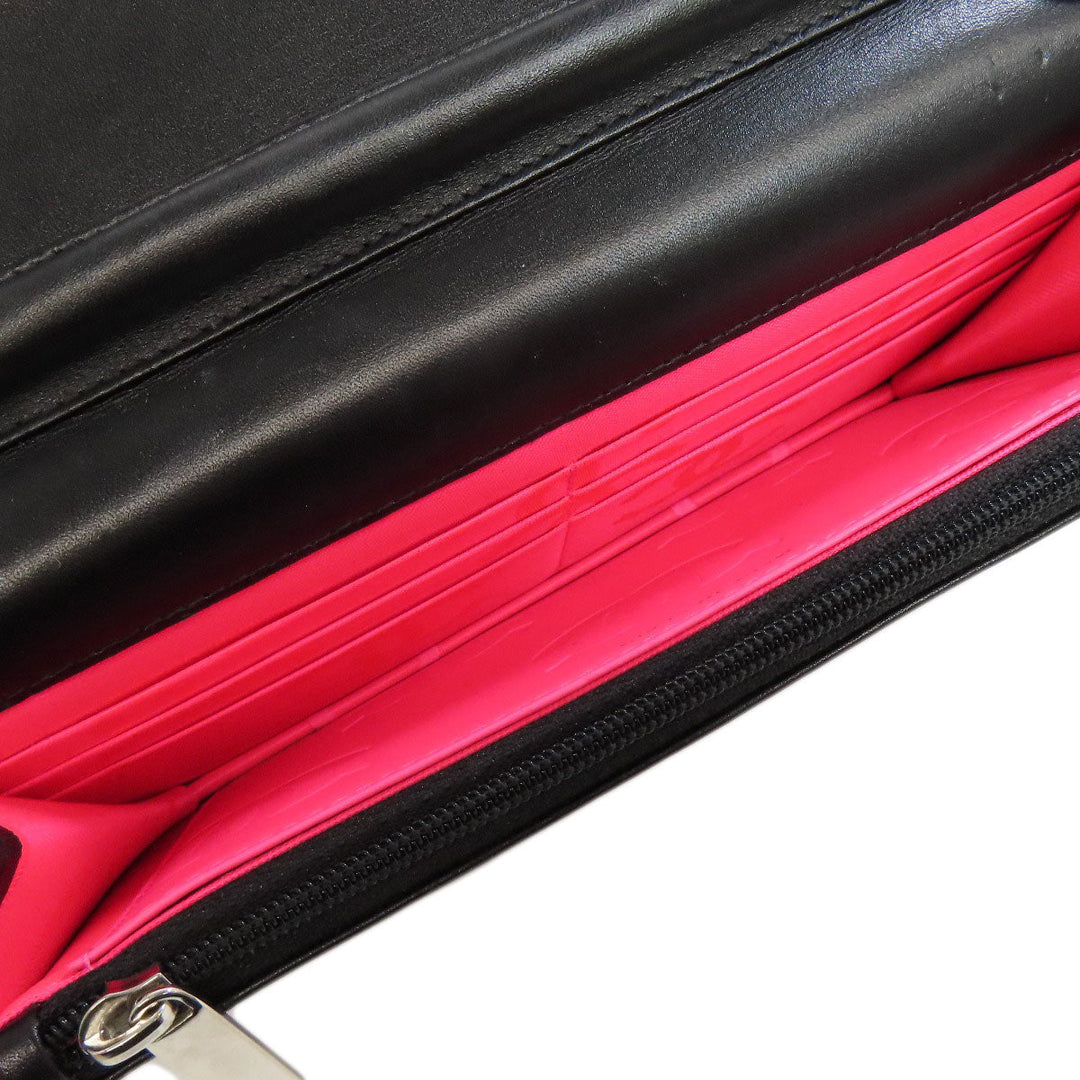 CHANEL Shoulder Bag Calfskin black Cambon line Chain wallet
