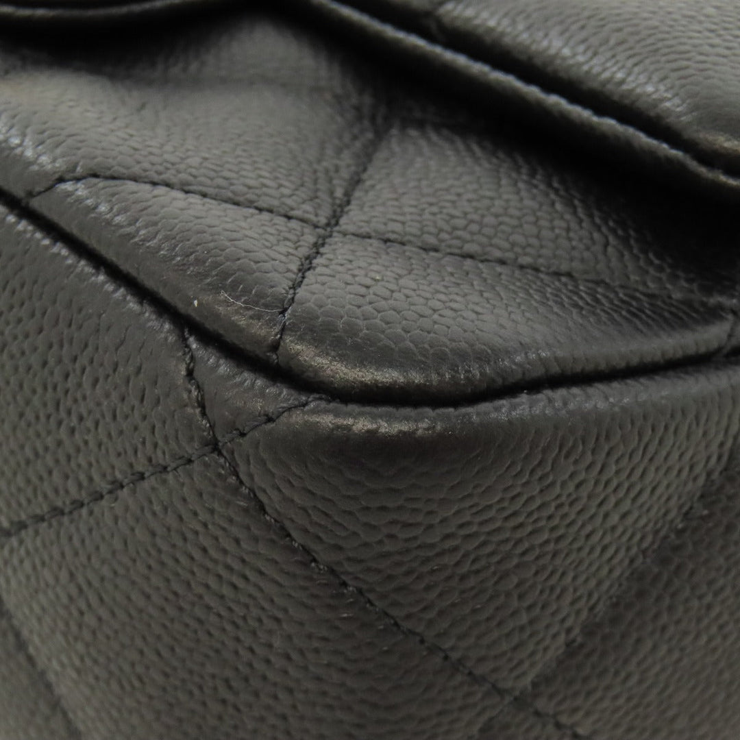 CHANEL Shoulder Bag Grained Calfskin Skin black ChainShoulder COCO Mark Gold Metal