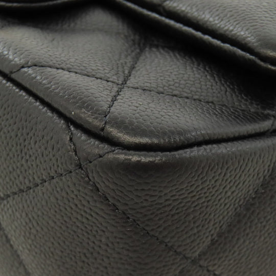 CHANEL Shoulder Bag Grained Calfskin Skin black ChainShoulder COCO Mark Gold Metal