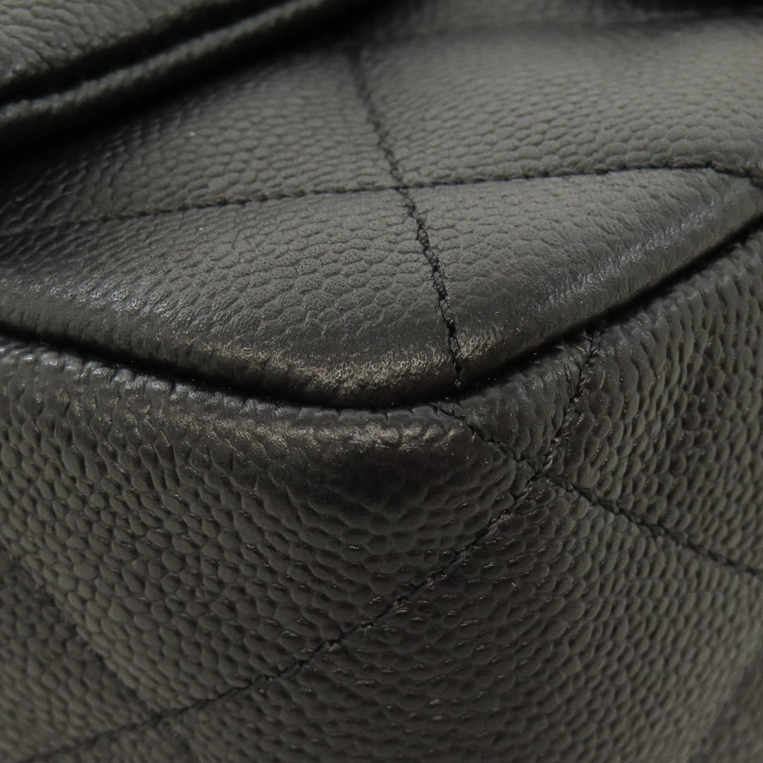 CHANEL Shoulder Bag Grained Calfskin Skin black ChainShoulder COCO Mark Gold Metal