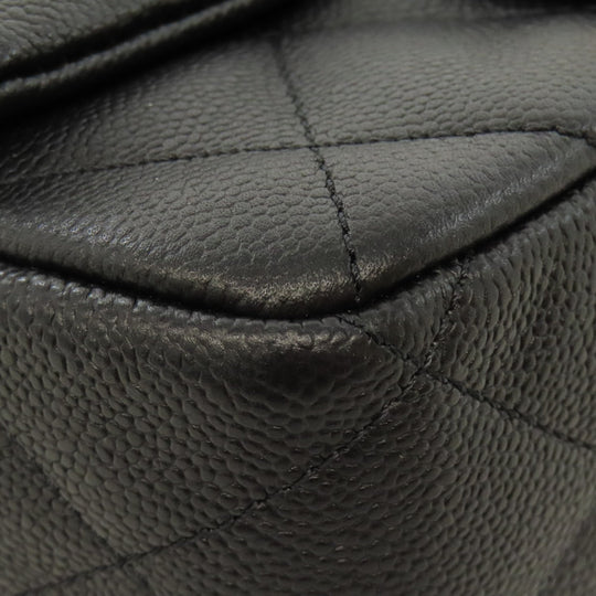 CHANEL Shoulder Bag Grained Calfskin Skin black ChainShoulder COCO Mark Gold Metal