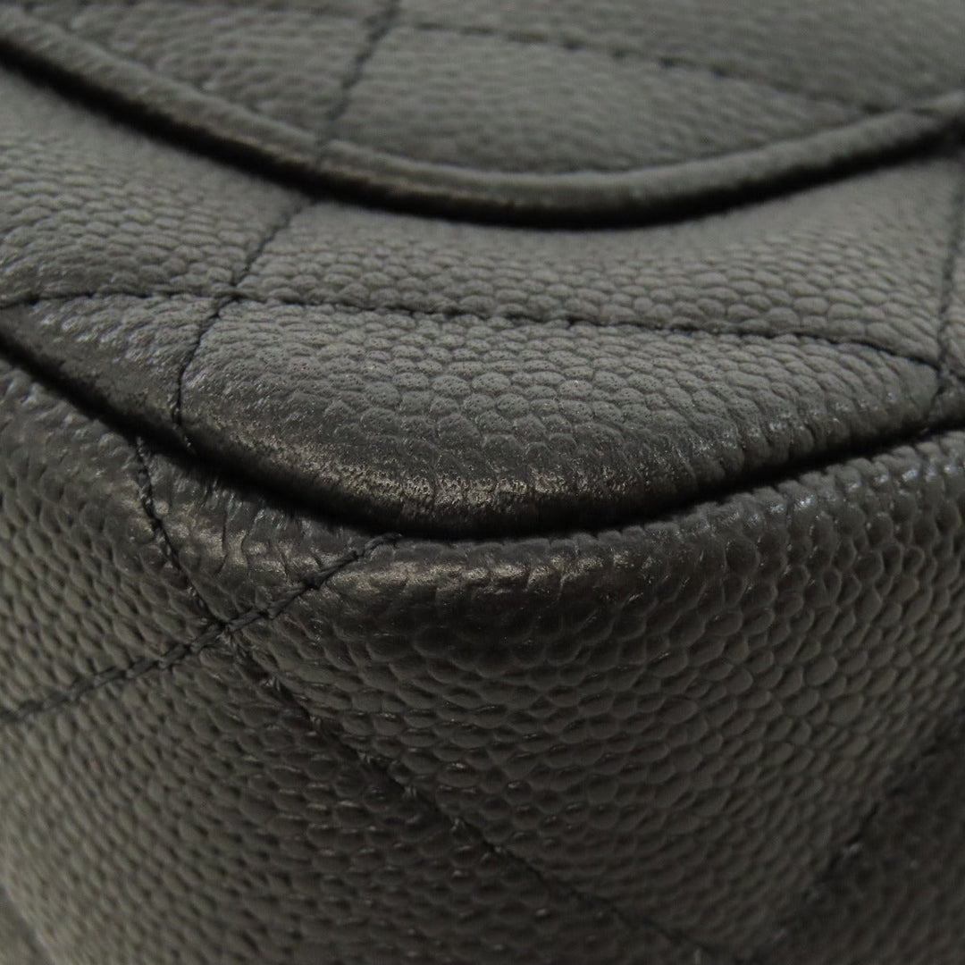 CHANEL Shoulder Bag Grained Calfskin Skin black ChainShoulder COCO Mark Gold Metal