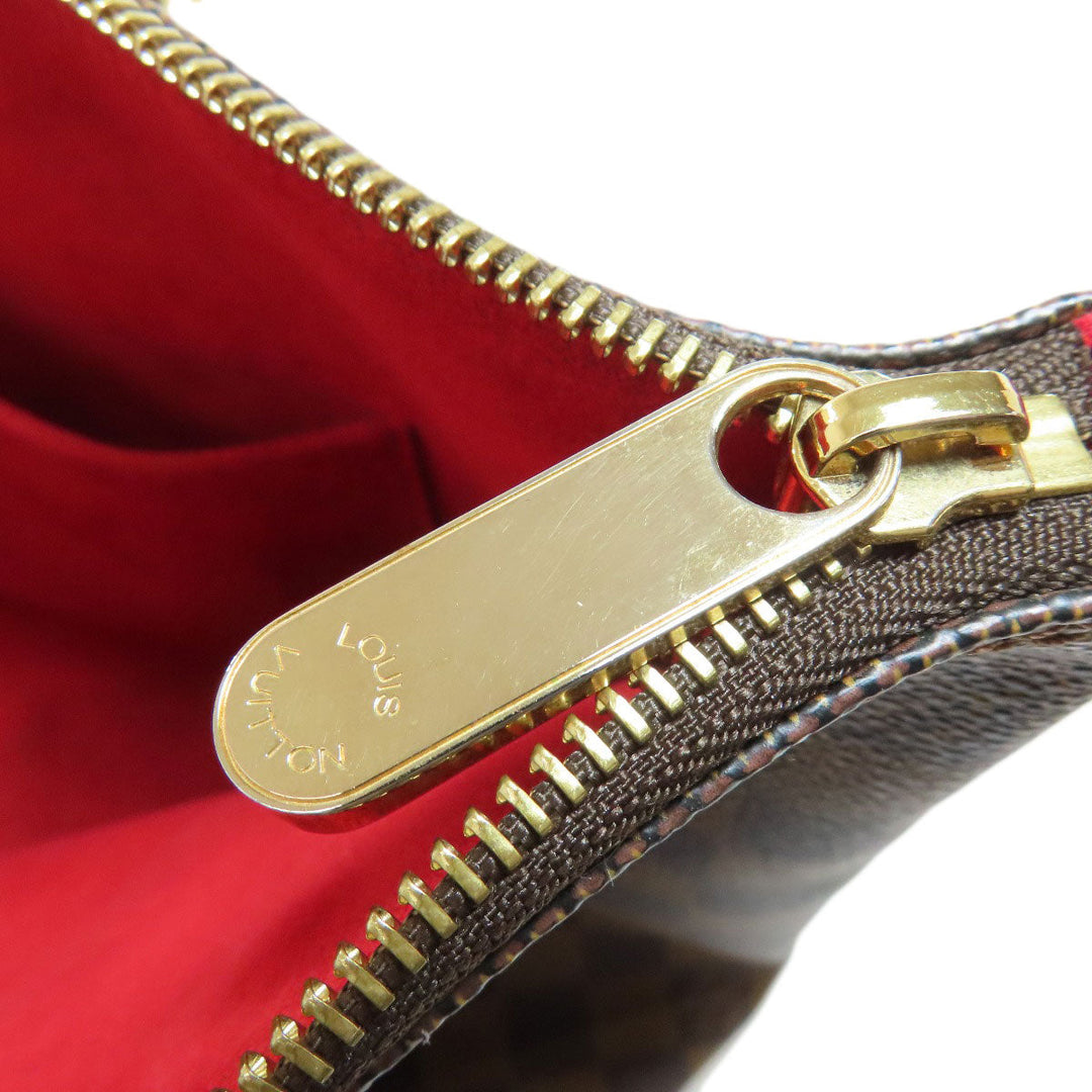 LOUIS VUITTON Tote Bag N51183 Damier canvas Brown Saleya PM Women Used Authentic