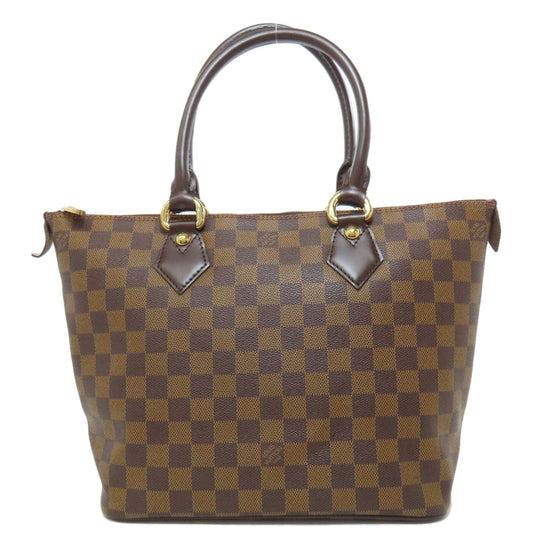 LOUIS VUITTON Tote Bag N51183 Damier canvas Brown Saleya PM Women Used Authentic