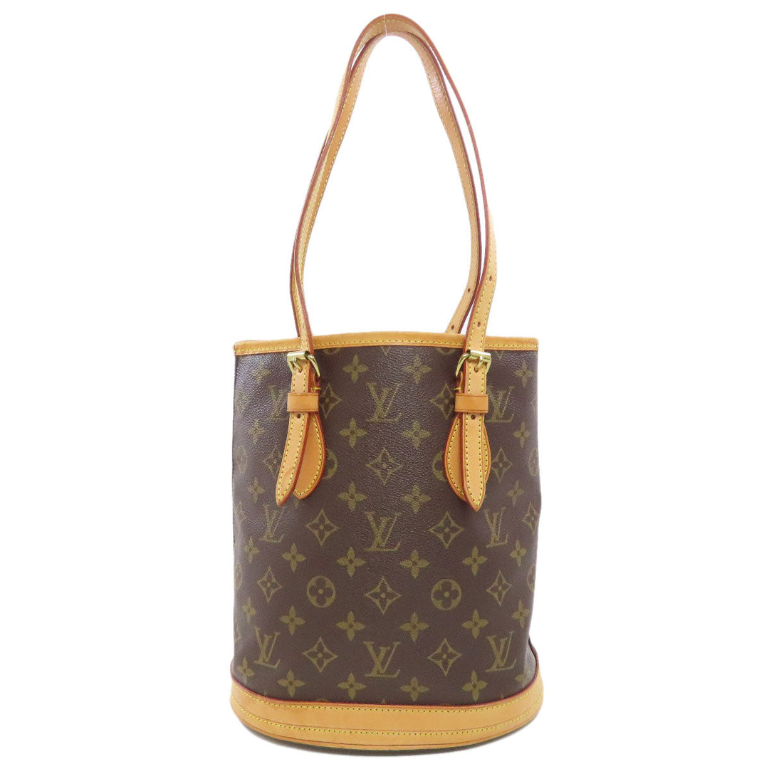 LOUIS VUITTON Tote Bag M42238 Monogram canvas Brown Bucket M Bucket PM Women Used Authentic