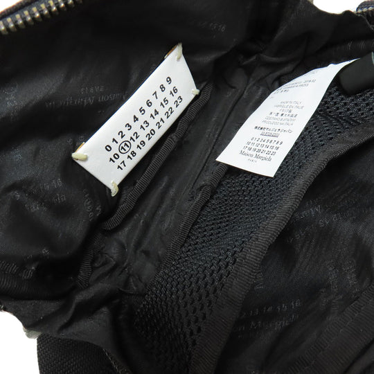 Maison Margiela Sling bag canvas black logo Women Used Authentic