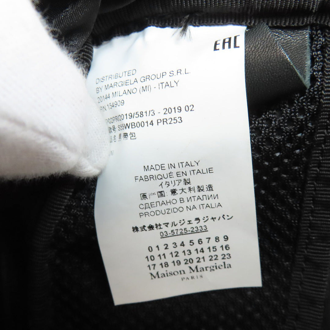 Maison Margiela Sling bag canvas black logo Women Used Authentic