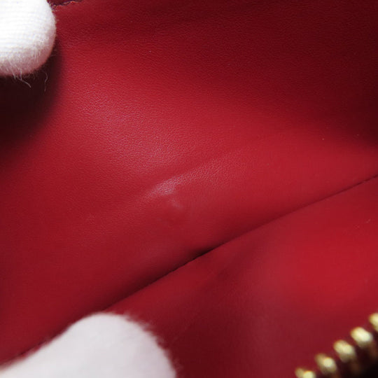 BURBERRY Long Wallet Purse leather Red Shoulder wallet Women Used Authentic