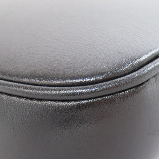 CELINE Shoulder Bag leather black ChainShoulder Women Used Authentic