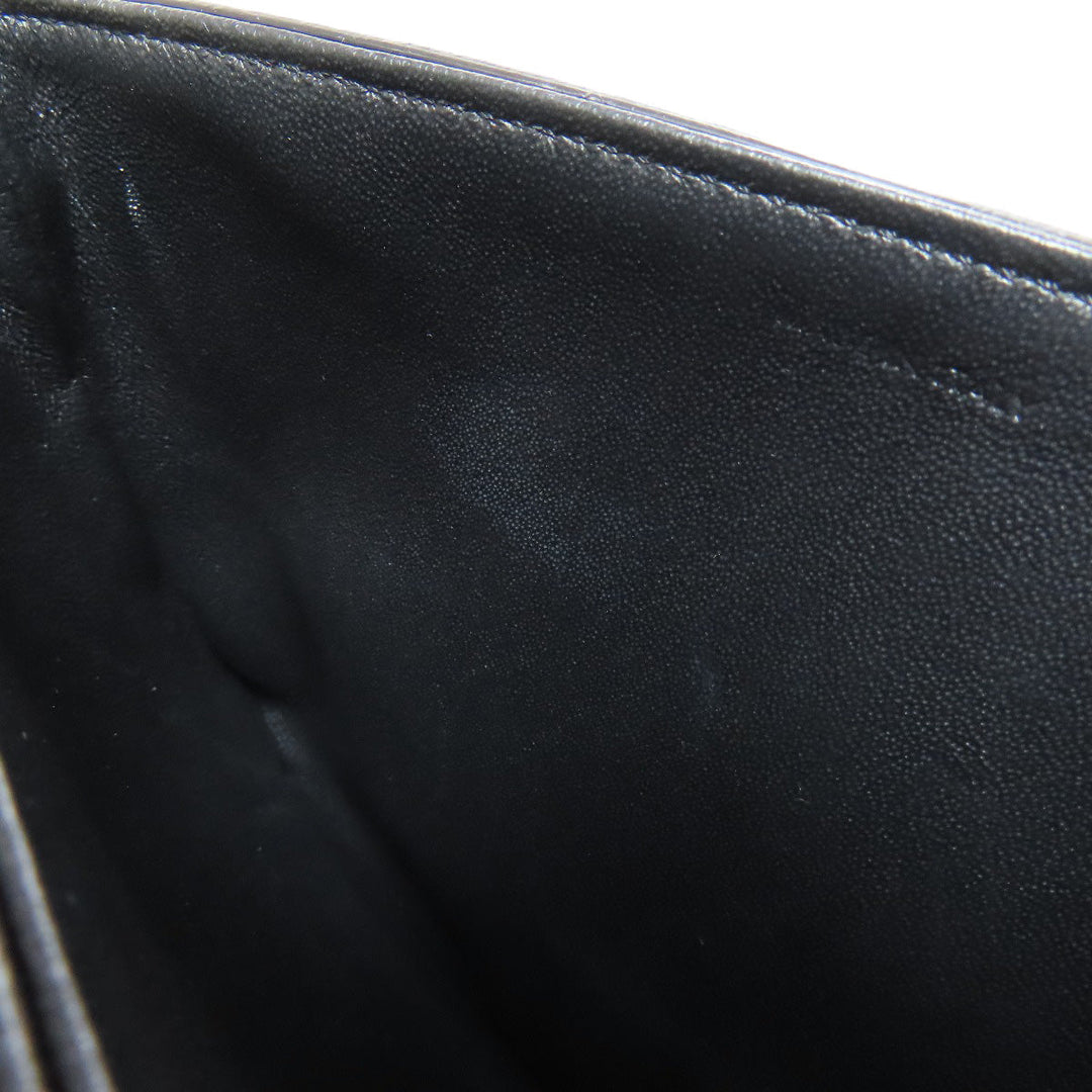 CELINE Shoulder Bag leather black ChainShoulder Women Used Authentic