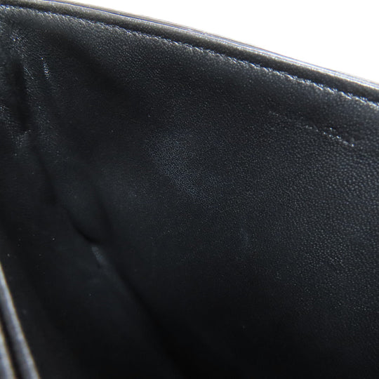 CELINE Shoulder Bag leather black ChainShoulder Women Used Authentic