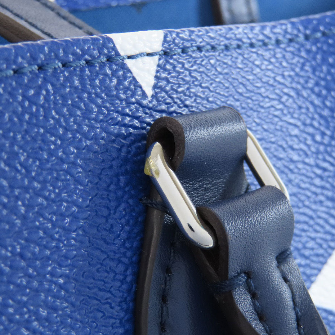 LOUIS VUITTON Tote Bag M45120 Monogram canvas blue On the Go GM Escale Women Used Authentic