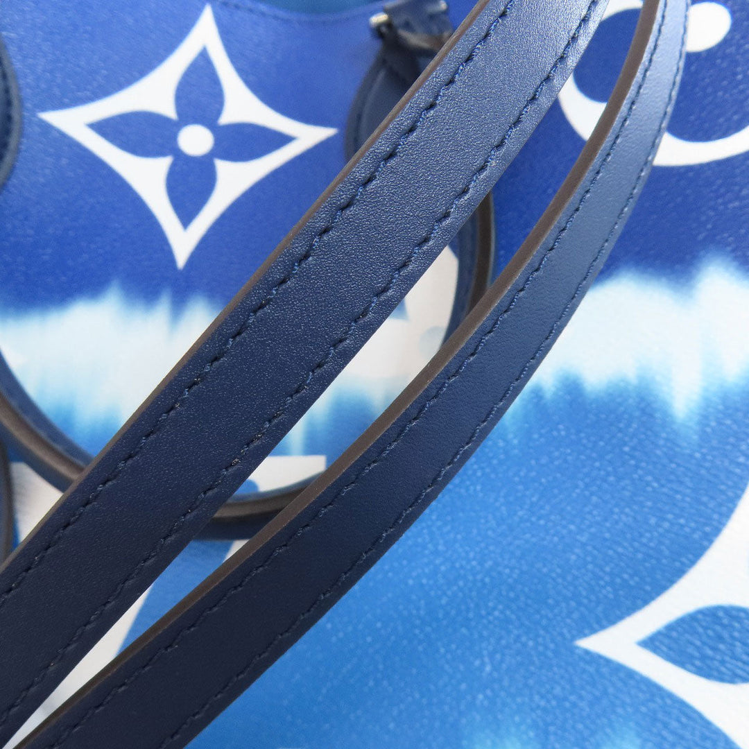 LOUIS VUITTON Tote Bag M45120 Monogram canvas blue On the Go GM Escale Women Used Authentic