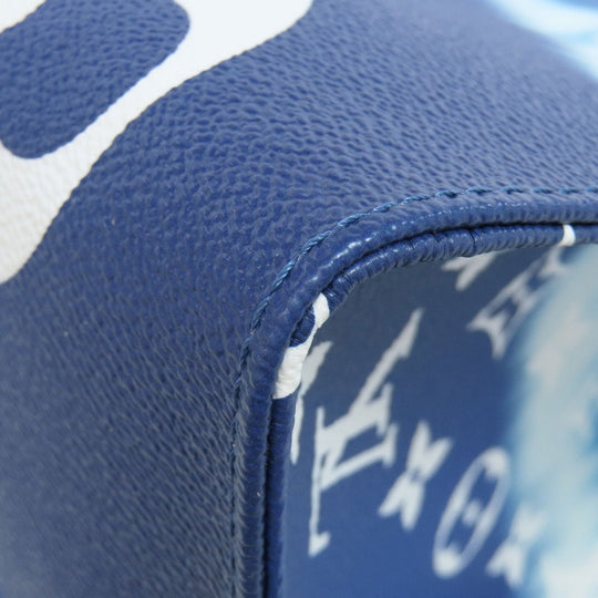 LOUIS VUITTON Tote Bag M45120 Monogram canvas blue On the Go GM Escale Women Used Authentic