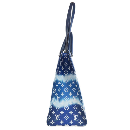 LOUIS VUITTON Tote Bag M45120 Monogram canvas blue On the Go GM Escale Women Used Authentic