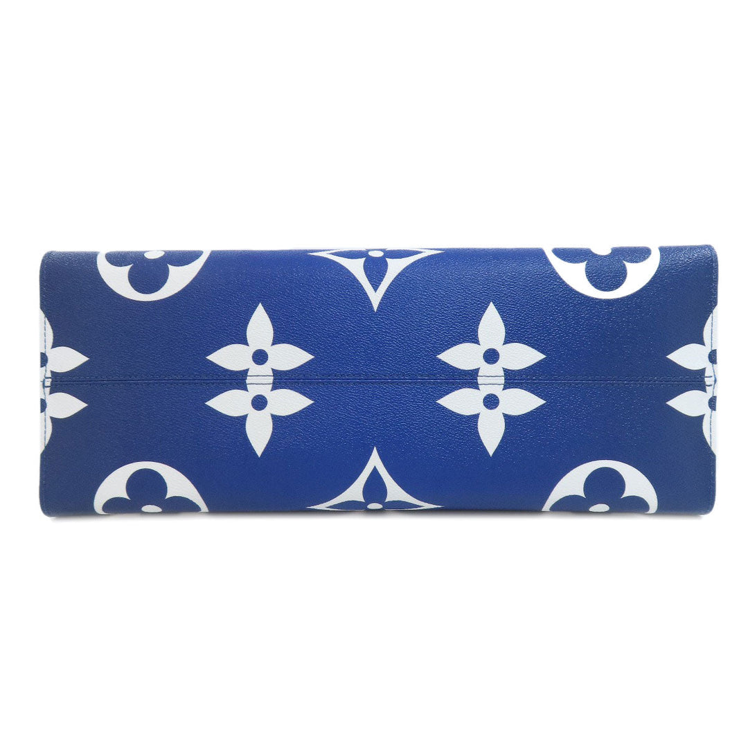 LOUIS VUITTON Tote Bag M45120 Monogram canvas blue On the Go GM Escale Women Used Authentic