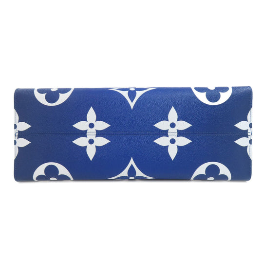 LOUIS VUITTON Tote Bag M45120 Monogram canvas blue On the Go GM Escale Women Used Authentic