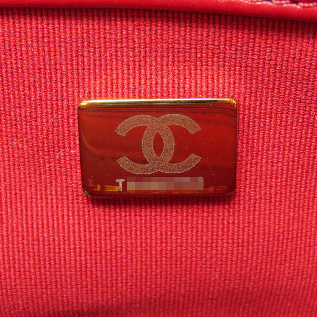 CHANEL Shoulder Bag lambskin Red ChainShoulder Matelasse Gold Metal