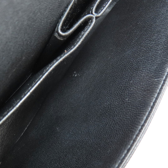 CHANEL Shoulder Bag Grained Calfskin Skin black ChainShoulder Matelasse Gold Metal