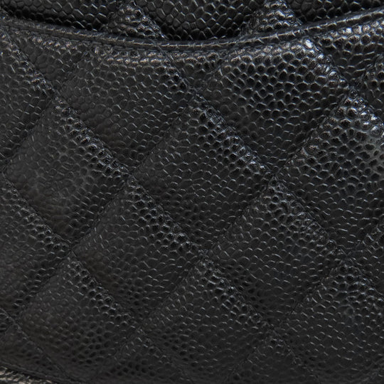 CHANEL Shoulder Bag Grained Calfskin Skin black ChainShoulder Matelasse Gold Metal