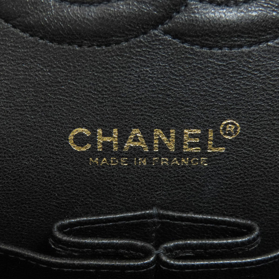 CHANEL Shoulder Bag Grained Calfskin Skin black ChainShoulder Matelasse Gold Metal