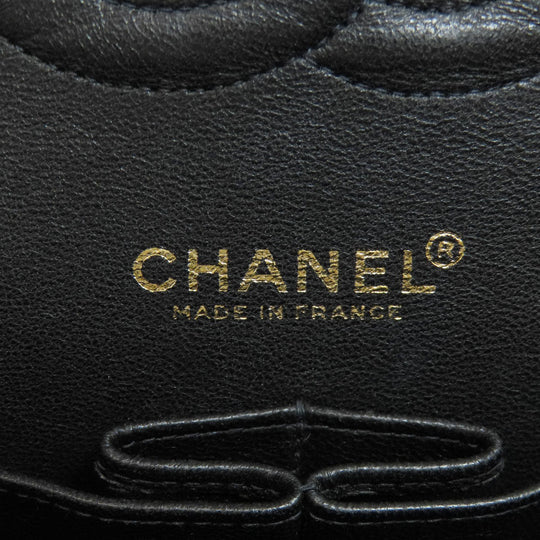 CHANEL Shoulder Bag Grained Calfskin Skin black ChainShoulder Matelasse Gold Metal